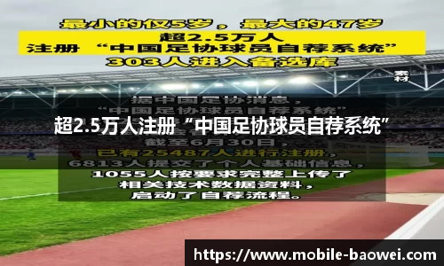 超2.5万人注册“中国足协球员自荐系统”